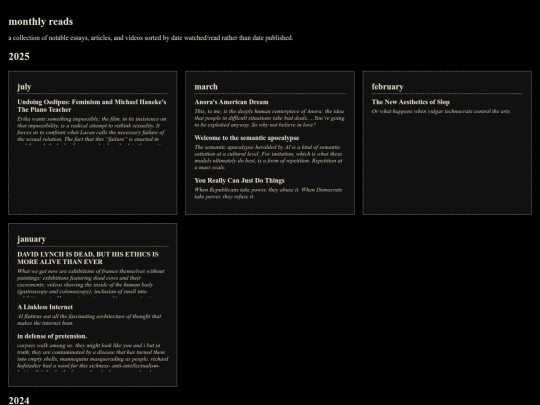 links/reading screenshot