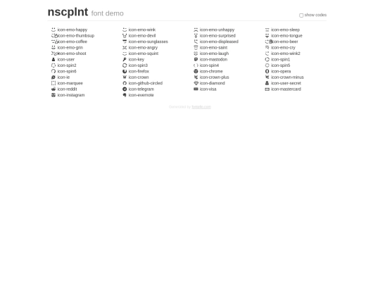 font/custom/demo screenshot
