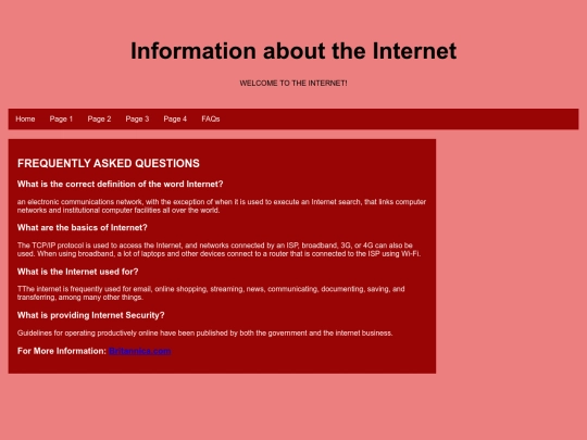 FAQs screenshot