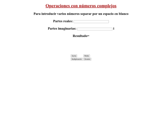 Calculadora de Numeros Complejos screenshot