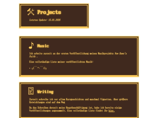 sites/projects screenshot