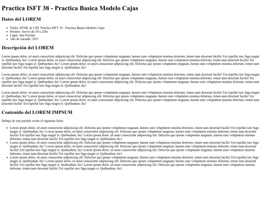 Modelo de cajas screenshot