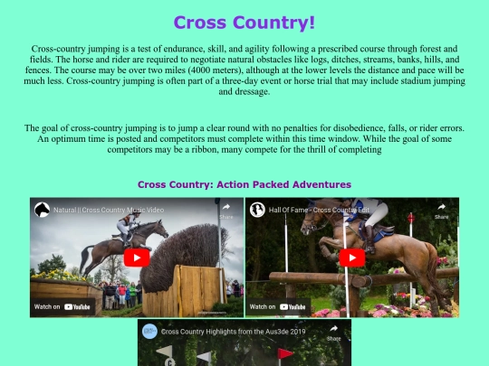 Pages/Cross Country screenshot