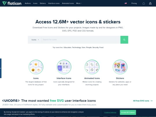 fonts/flaticon/license screenshot