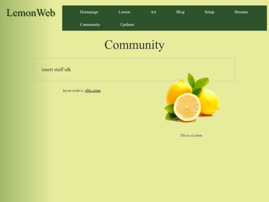 temp website/community screenshot