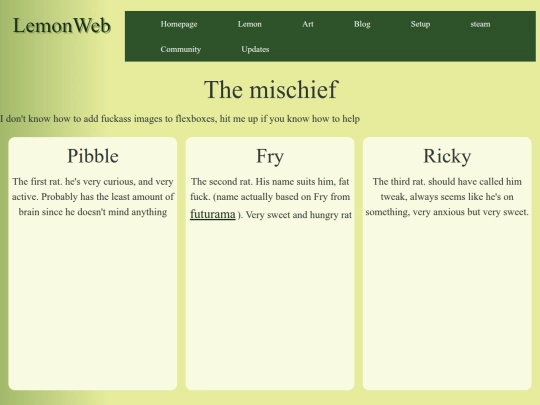 temp website/rats screenshot
