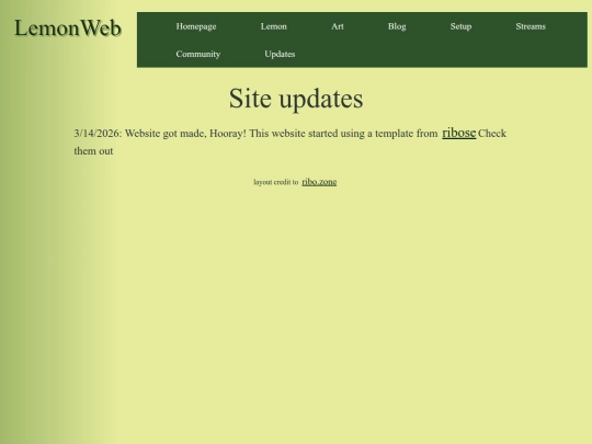 temp website/siteupdates screenshot