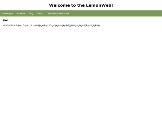 website test/Blog screenshot