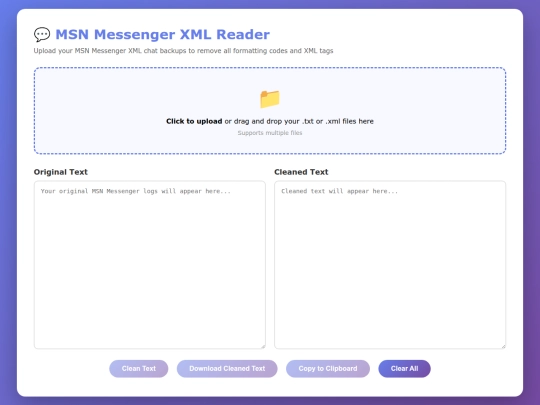 msn-messenger-XML-text-reader screenshot