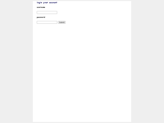 login screenshot