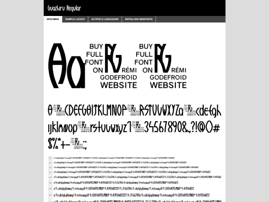 Neocity Font/guazhiru-3gpz-demo screenshot