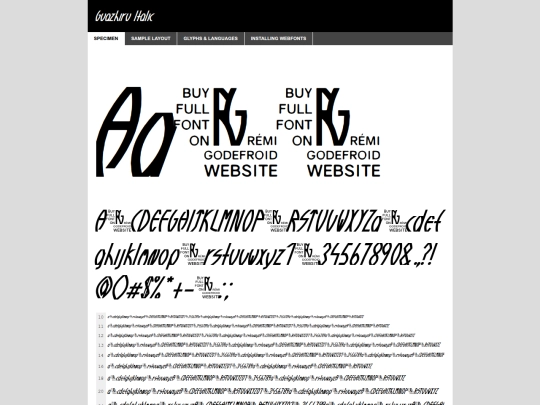 Neocity Font/guazhiruitalic-xvar-demo screenshot
