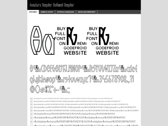 Neocity Font/guazhiruregularoutlined-dzr0-demo screenshot