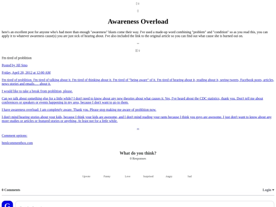 Articles/AwarenessOverload screenshot