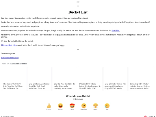 Articles/BucketList screenshot