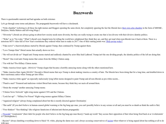 Articles/Buzzwords screenshot