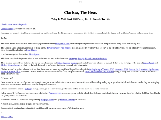 Articles/Clarissa screenshot