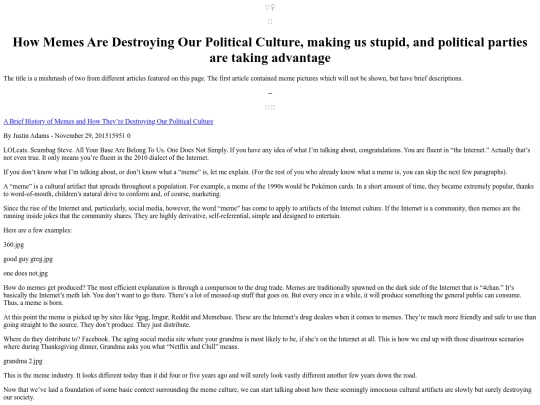 Articles/HowMemesMakePoliticsMoreStupid screenshot