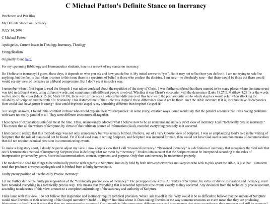 Articles/Inerrancy screenshot