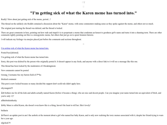 Articles/KarenMemeRedditDiscussion screenshot