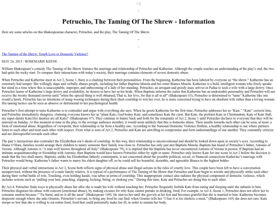 Articles/Petruchio screenshot