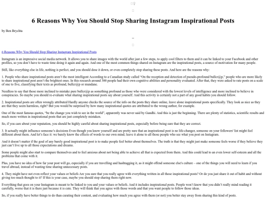 Articles/Quotes3Top6ReasonsWhyYouShouldStopSharingInstagramInspirationalPosts screenshot