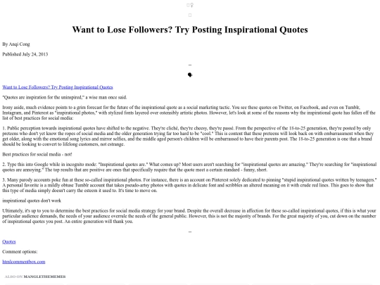 Articles/Quotes9WantToLoseFollowers screenshot
