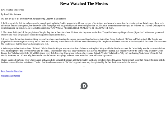 Articles/RevaWatchedTheMovies screenshot