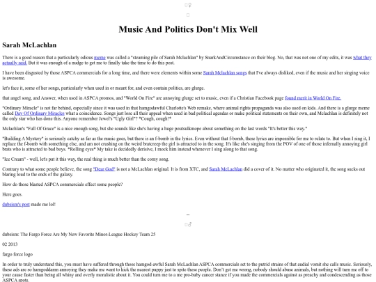 Articles/SarahMcLachlan screenshot
