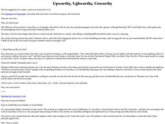 Articles/Upworthy screenshot
