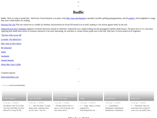 Badfic screenshot