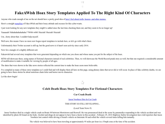 Badfic/FakeAWishStoryTemplates screenshot