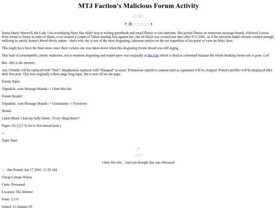 EvilScum/MTJForumWhinyGossipDiatribes screenshot