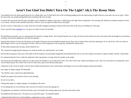 Foefiction/ArentYouGladYouDidntTurnOnTheLight screenshot