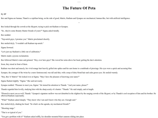 Foefiction/FutureOfPeta screenshot