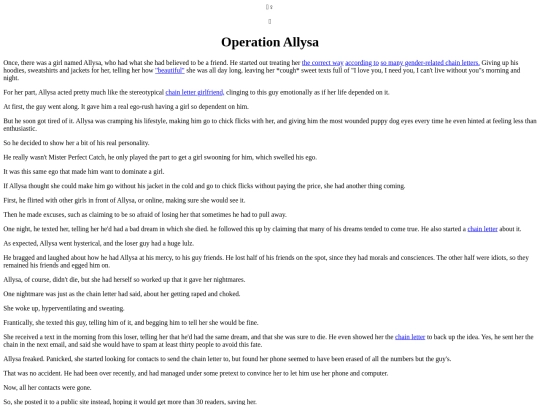 Foefiction/OperationAllysa screenshot