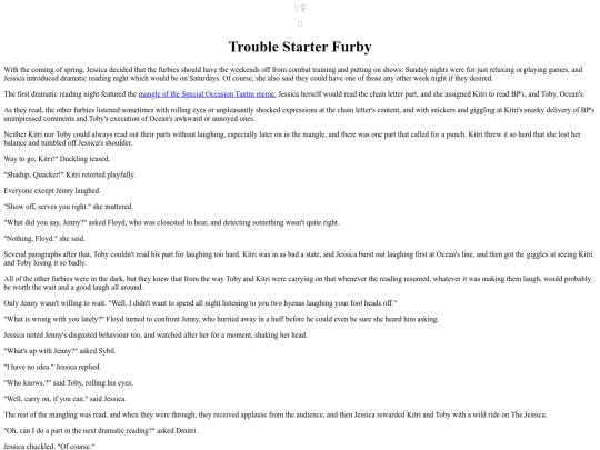 Foefiction/TroubleStarterFurby screenshot