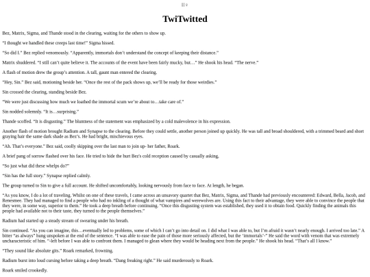 Foefiction/TwiTwitted screenshot