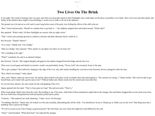 Foefiction/TwoLivesOnTheBrink screenshot