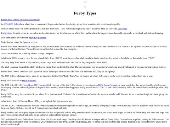 FurbyTypes screenshot