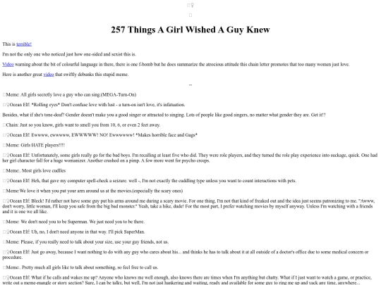 GenderDreck/257ThingsAGirlWishedAGuyKnew screenshot