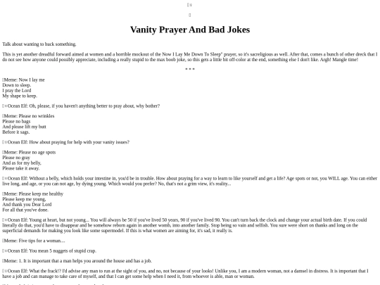 GenderDreck/VanityPrayerAndBadJokes screenshot