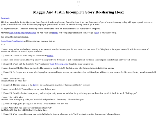 Hogwash/JennyPrincess0JStoryMangle screenshot