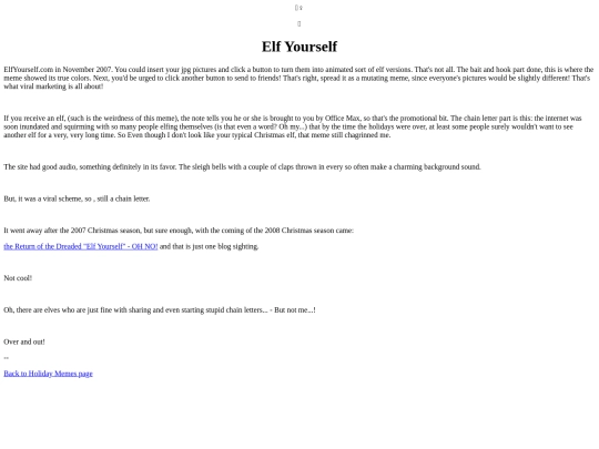 Holidays/ElfYourself screenshot
