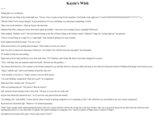 Holidays/KayinsWish screenshot