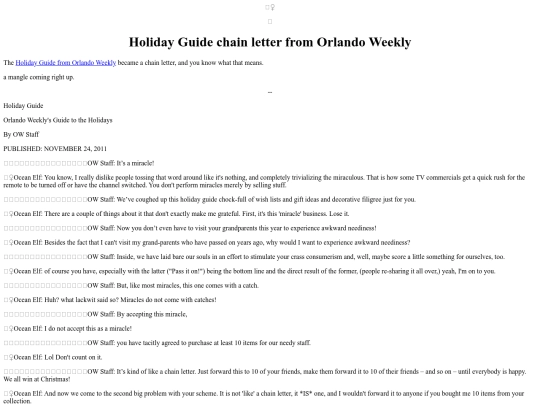 Holidays/OrlandoWeeklysGuideToHolidays screenshot