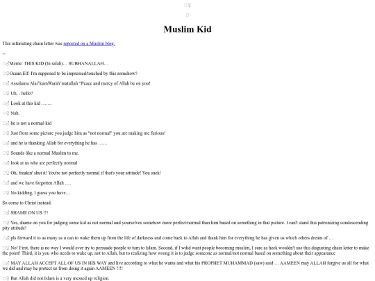 Islamic/MuslimChainCondescendsToBoyWithoutLegs screenshot