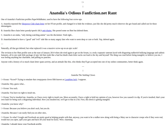 Losers/Anatolia3OdiousFFNetProfile screenshot