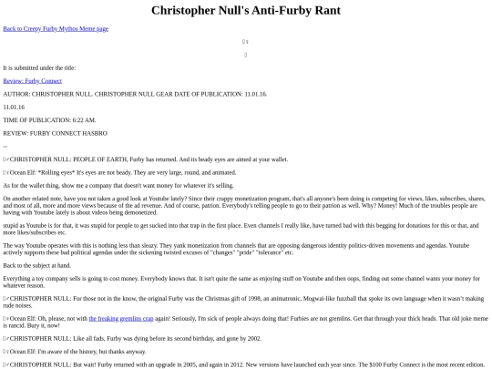 Losers/FurbyRant3CHRISTOPHERNULL screenshot