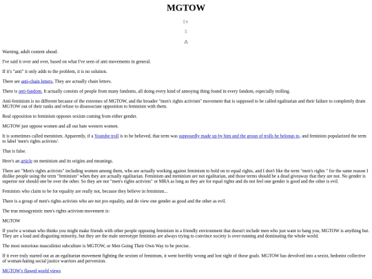 Losers/MGTOW screenshot